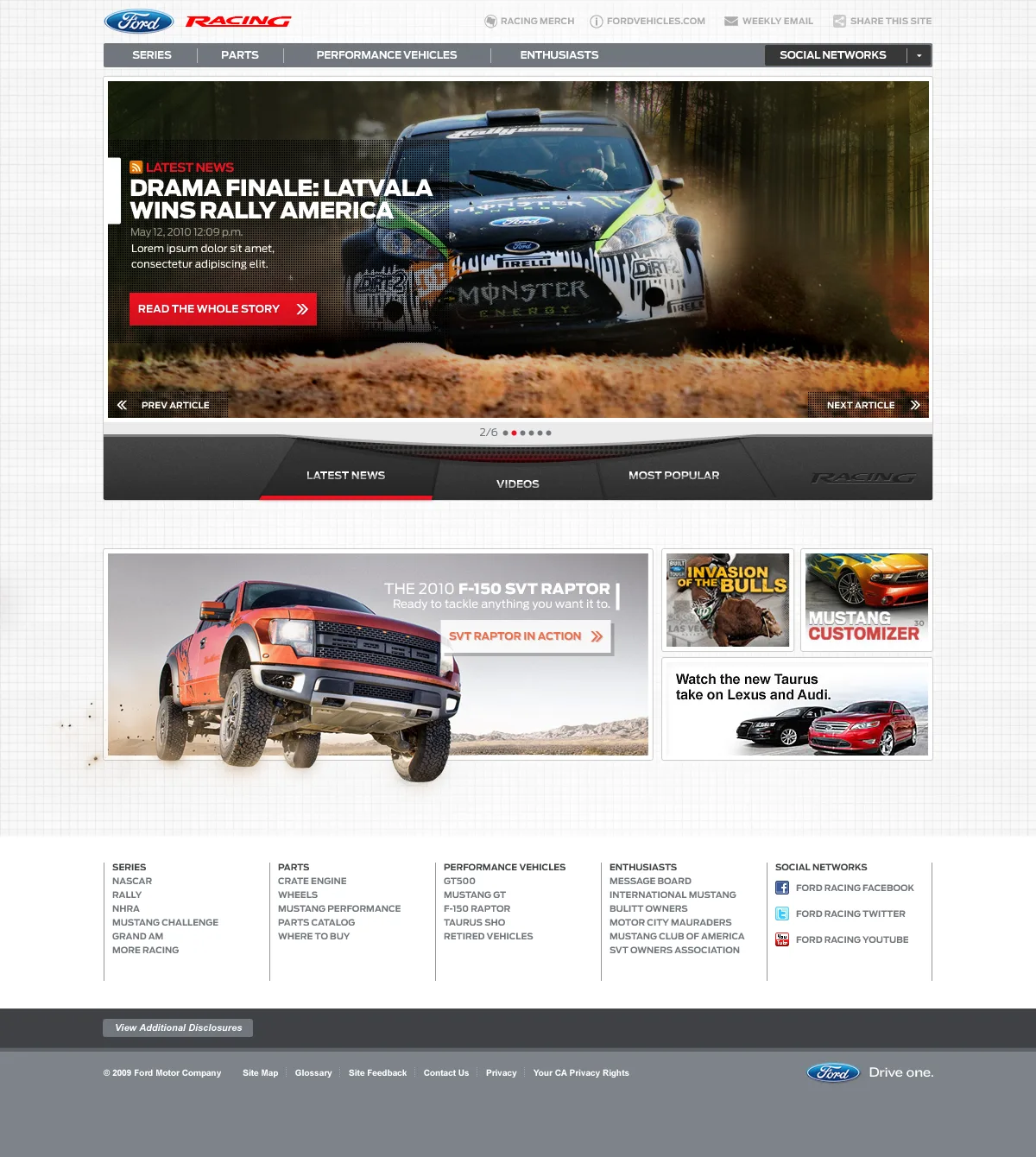 Ford Racing website